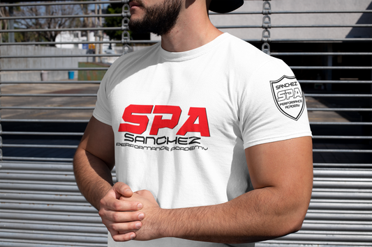 SPA Performance Tee – Red & Black Logo Edition